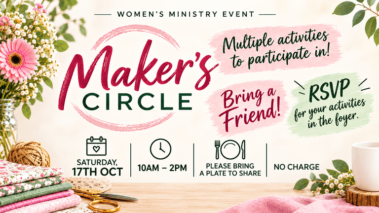 Banner Image for the Maker's Circle event at Caboolture Baptist Church